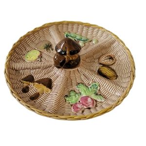 Tilso Japan Mushroom Divided Dish Vintage